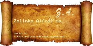 Zelinka Alfréda névjegykártya